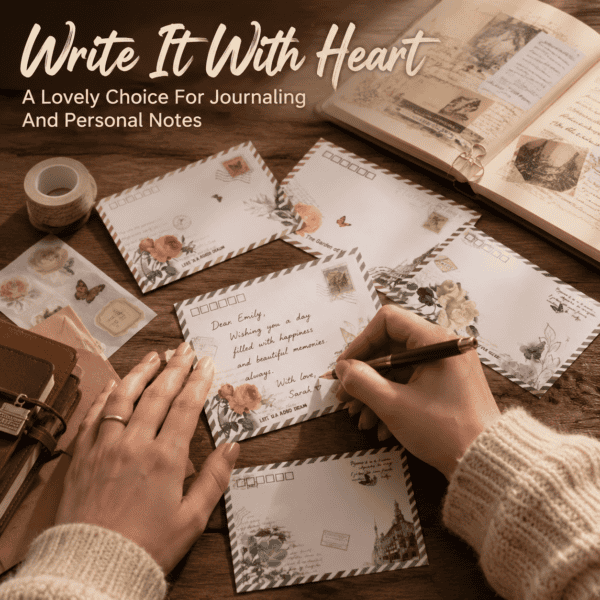 3 1940Vintage Floral Handwritten Envelope – A Romantic Time Capsule of Love, Memory & Emotion
